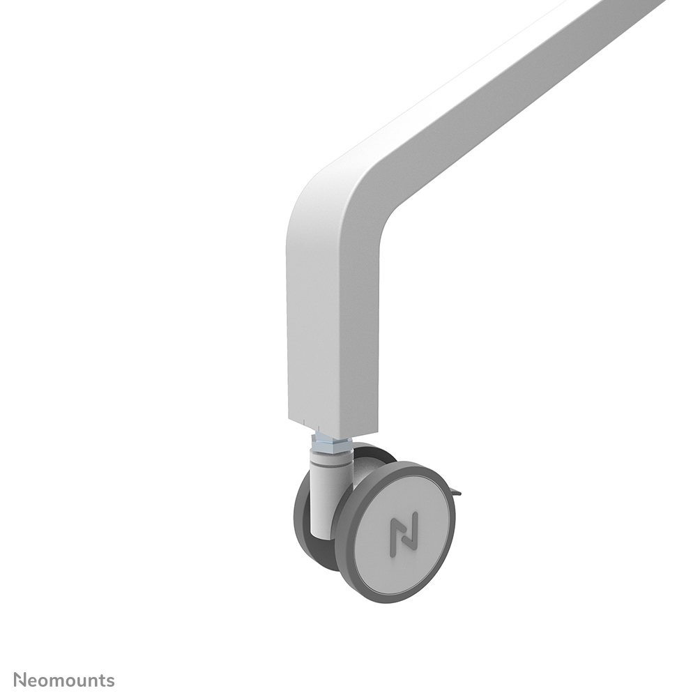 Neomounts FL50-525WH1 Support au sol mobile pour écran 55-86" - étagère multimédia incluse - installation rapide - TÜV
